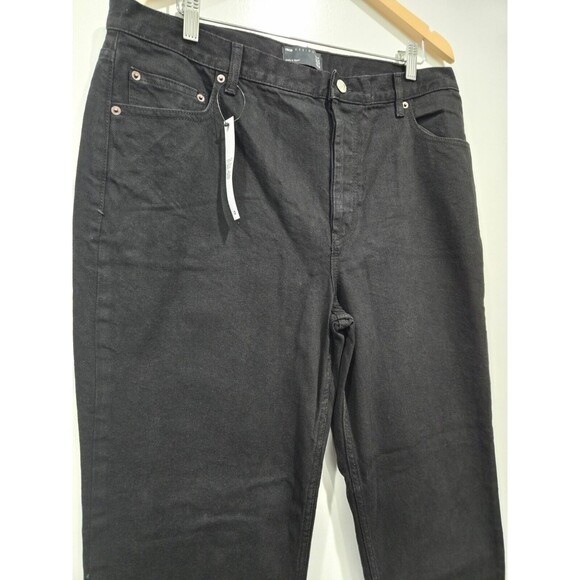 NEW ASOS Design Women's Curve High Rise Stretch Black Straight Jeans Size‎ 14 - Picture 2 of 5